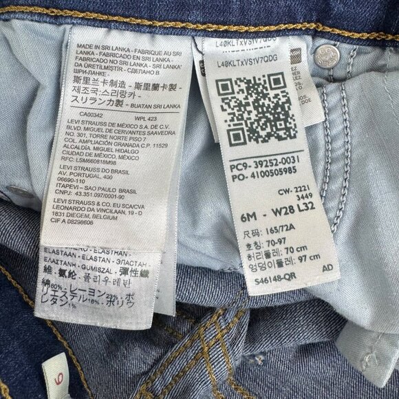 Levi's NEW Classic Bootcut Dark Wash Blue Denim Jeans W28 L32 Women's Size 6 - Picture 10 of 13
